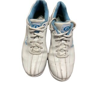 Dexter Raquel IV Bowling Shoes Womens 7 White Blue Non Marking Lace Up